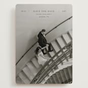 "In Line" - Save the Dates in Noir by Tamara Hilje - Front