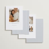 "In Line" - Save the Dates in Noir by Tamara Hilje - Back of Card Options