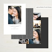 "A few words" - Save the Dates in Cotton by Susan Brown - Back of Card Options