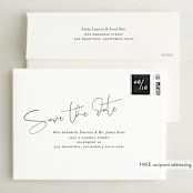 "A few words" - Save the Dates in Cotton by Susan Brown - FREE Recipient Addressing