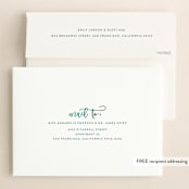 "Simply Us" - Save the Dates in Forest by Jessica Maslyn - FREE Recipient Addressing