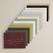 "There Will Be a Party" - Save the Dates in Terracotta by Amy Payne - Colored Envelopes Available