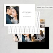 "Coupe" - Save the Dates in Ivory by Up Up Creative - Back of Card Options
