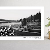 "Say I Do" - Save the Dates in Blanc by Paige Carrington - Front