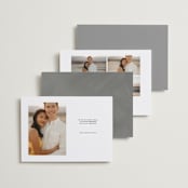 "Because of you" - Save the Dates in Marshmallow by Lea Delaveris - Back of Card Options