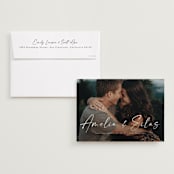 "Because of you" - Save the Dates in Marshmallow by Lea Delaveris - Save the Date with Envelope