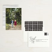 "Brushed" - Save the Dates in Pearl by Amy Payne - Assembled