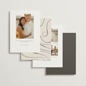 "Bow" - Save the Dates in Tuxedo by Corinne Malesic - Back of Card Options