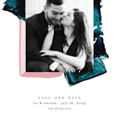 "Love Ink" - Save the Dates in Rose by Liz Conley - Detail
