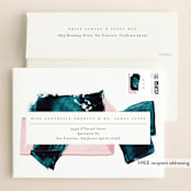 "Love Ink" - Save the Dates in Rose by Liz Conley - FREE Recipient Addressing