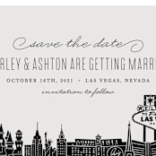 "Big City - Las Vegas" - Save the Dates in Light Taupe by Hooray Creative - Detail
