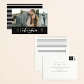 "The Adventure Begins" - Save the Dates in Milk by Kelly Schmidt - Assembled