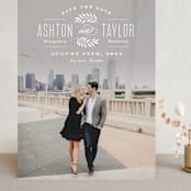 "Elegant Engagement" - Save the Dates in Marshmallow by Hooray Creative - Front