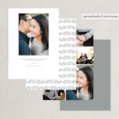 "Elegant Engagement" - Save the Dates in Marshmallow by Hooray Creative - Back of Card Options