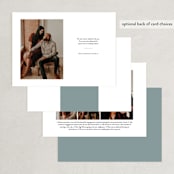 "Formal Plain" - Save the Dates in Dove by Phrosné Barwood - Back of Card Options