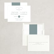 "Formal Plain" - Save the Dates in Dove by Phrosné Barwood - Assembled