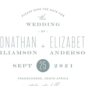 "Formal Plain" - Save the Dates in Dove by Phrosné Barwood - Detail