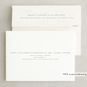 "Formal Plain" - Save the Dates in Dove by Phrosné Barwood - FREE Recipient Addressing