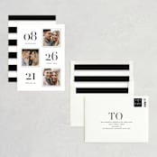 "Triple Take" - Save the Dates in Pearl by Hooray Creative - Assembled