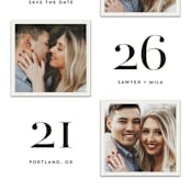 "Triple Take" - Save the Dates in Pearl by Hooray Creative - Detail