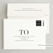 "Triple Take" - Save the Dates in Pearl by Hooray Creative - FREE Recipient Addressing