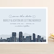 "Big City - Denver" - Save the Dates in Pale Blue by Hooray Creative - Front