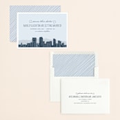 "Big City - Denver" - Save the Dates in Pale Blue by Hooray Creative - Assembled