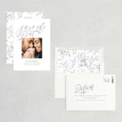 "Casual Script" - Save the Dates in Snow by Pink House Press - Assembled