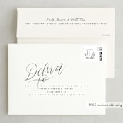 "Casual Script" - Save the Dates in Snow by Pink House Press - FREE Recipient Addressing