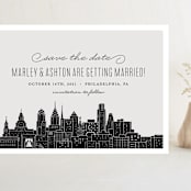 "Big City - Philadelphia" - Save the Dates in Light Taupe by Hooray Creative - Front