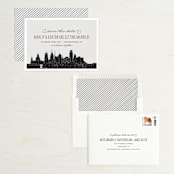 "Big City - Philadelphia" - Save the Dates in Light Taupe by Hooray Creative - Assembled