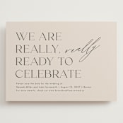 "Really Really Ready" - Save the Dates in Blush by Amy Payne - Front