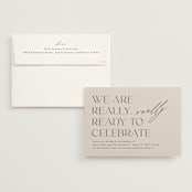 "Really Really Ready" - Save the Dates in Blush by Amy Payne - Save the Date with Envelope