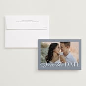 "Classic Manor" - Save the Dates in French Blue by Stacey Meacham - Save the Date with Envelope