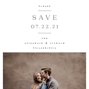 "Editorially" - Save the Dates in Tuxedo by Everett Paper Goods - Detail