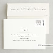 "Editorially" - Save the Dates in Tuxedo by Everett Paper Goods - FREE Recipient Addressing