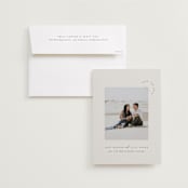 "Corner Stamp" - Save the Dates in Ash by Robert and Stella - Save the Date with Envelope