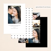 "The Perks" - Save the Dates in Midnight by Melissa Egan of Pistols - Back of Card Options