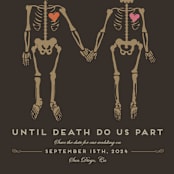 "Until Death" - Save the Dates in Golden by Katie Zimpel - Detail
