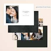 "boxed announcement" - Save the Dates in Midnight by Abi de Leon - Back of Card Options