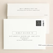 "boxed announcement" - Save the Dates in Midnight by Abi de Leon - FREE Recipient Addressing