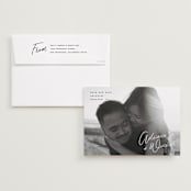 "Adriana" - Save the Dates in Cotton by Hooray Creative - Save the Date with Envelope