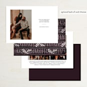 "Slated Forever" - Save the Dates in Plum by GeekInk Design - Back of Card Options
