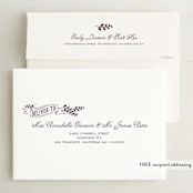 "Slated Forever" - Save the Dates in Plum by GeekInk Design - FREE Recipient Addressing