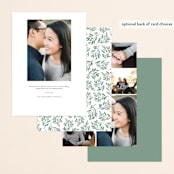 "botanica" - Save the Dates in Sage by Hooray Creative - Back of Card Options