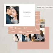 "Written with Love" - Save the Dates in Quartz by Leah Bisch - Back of Card Options