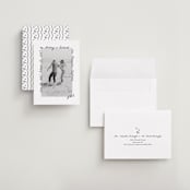 "Showered" - Save the Dates in Graphite by Claudia Orengo - Assembled