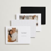 "Trio" - Save the Dates in Noir by Kimberly FitzSimons - Back of Card Options
