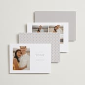 "Horizon Line" - Save the Dates in Pearl by Olivia Goree - Back of Card Options