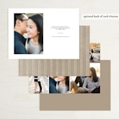 "Kindred" - Save the Dates in Nutmeg by Melissa Egan of Pistols - Back of Card Options